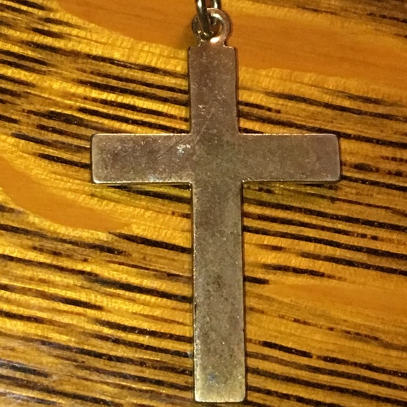 Beautiful vintage Cross Etched/Engraved Pendant 🌺 - Picture 7 of 13